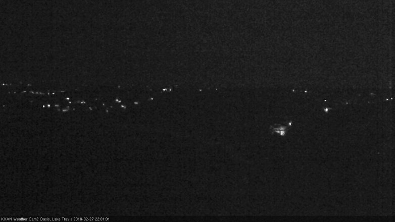 Lake Travis webcam, February 27, 2018 9:25 PM CT