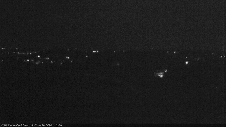 Lake Travis webcam, February 27, 2018 9:35 PM CT