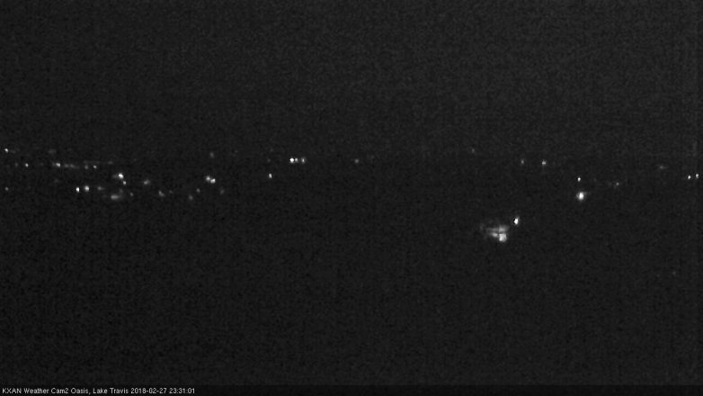 Lake Travis webcam, February 27, 2018 10:45 PM CT