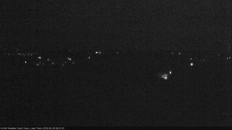 Lake Travis webcam, February 27, 2018 11:45 PM CT