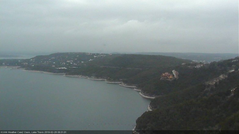 Lake Travis webcam, February 28, 2018 9:00 AM CT