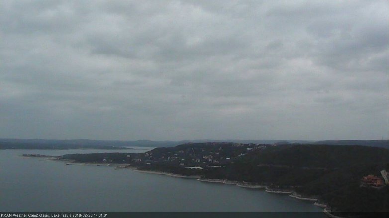 Lake Travis webcam, February 28, 2018 1:45 PM CT