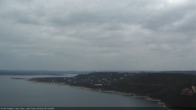 Lake Travis webcam, February 28, 2018 1:50 PM CT