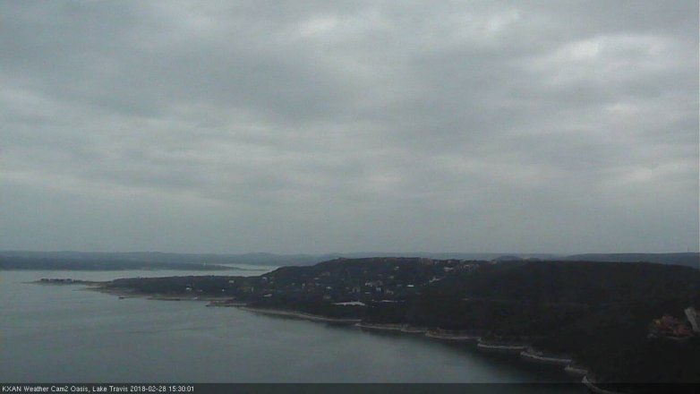 Lake Travis webcam, February 28, 2018 2:35 PM CT