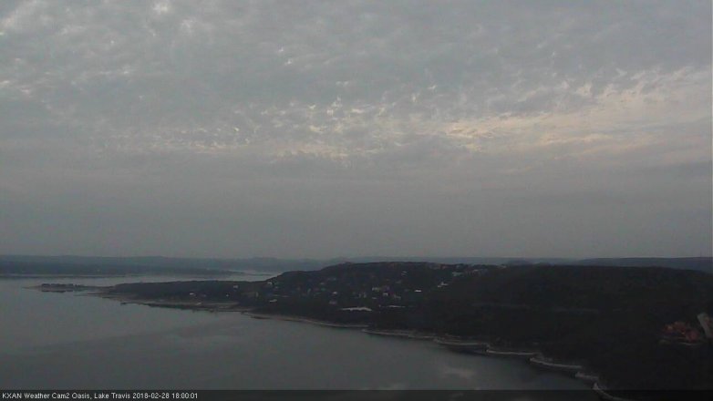 Lake Travis webcam, February 28, 2018 5:25 PM CT
