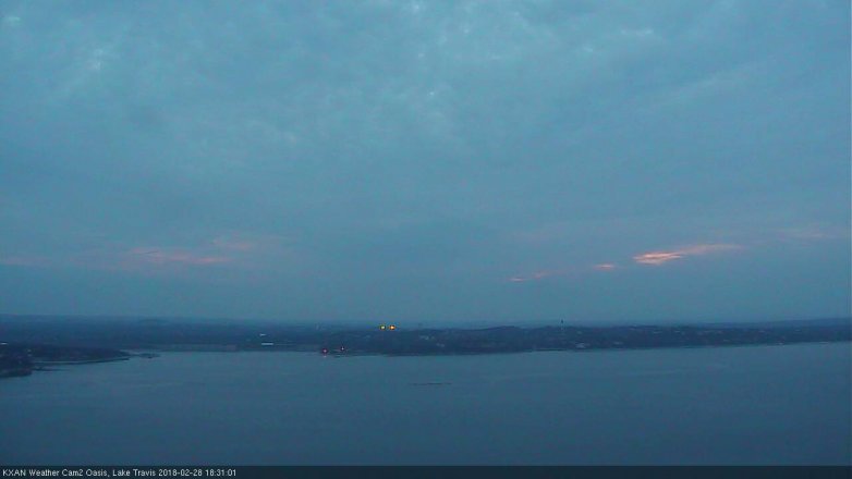 Lake Travis webcam, February 28, 2018 5:45 PM CT