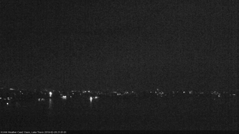 Lake Travis webcam, February 28, 2018 8:05 PM CT