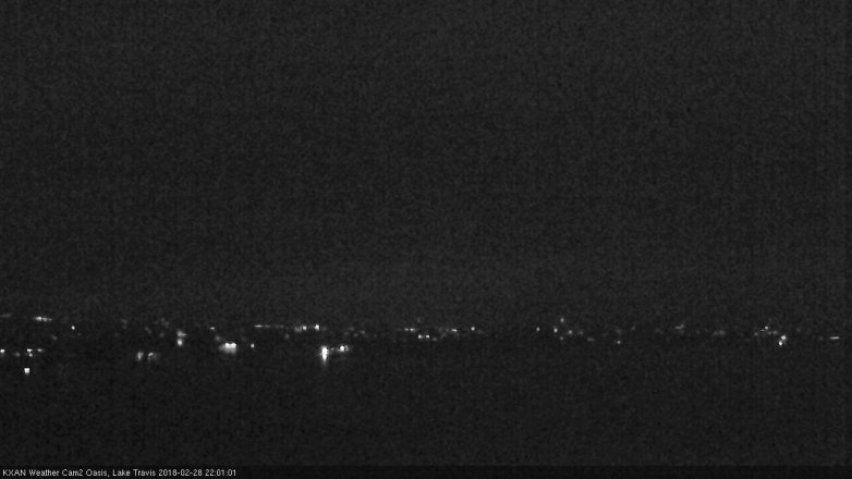 Lake Travis webcam, February 28, 2018 9:10 PM CT