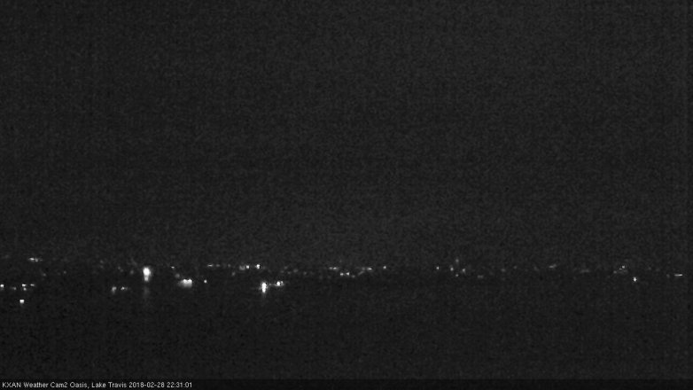 Lake Travis webcam, February 28, 2018 10:00 PM CT