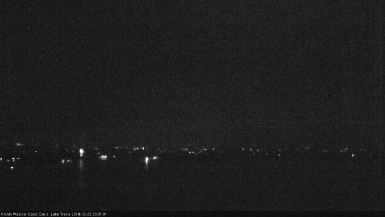 Lake Travis webcam, February 28, 2018 10:20 PM CT