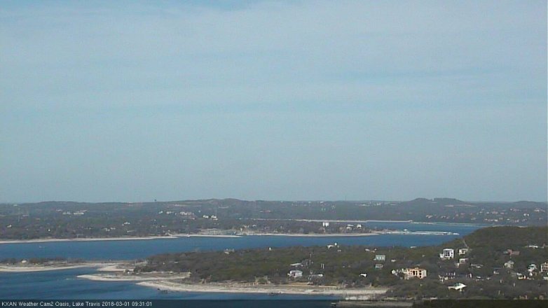 Lake Travis webcam, March 1, 2018 9:00 AM CT