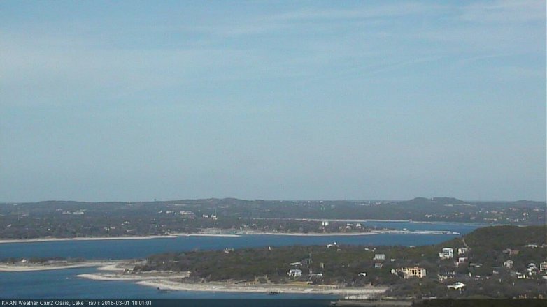 Lake Travis webcam, March 1, 2018 9:10 AM CT