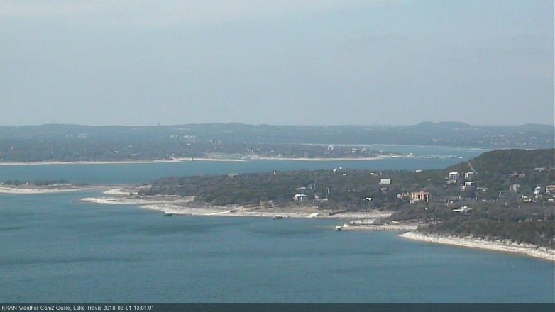 Lake Travis webcam, March 1, 2018 12:15 PM CT