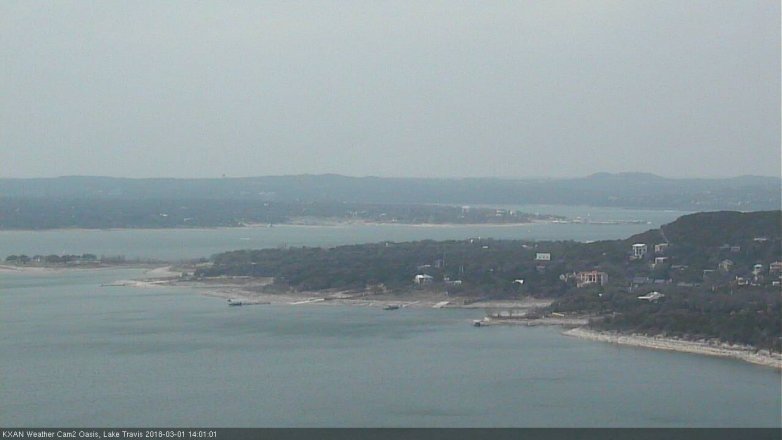 Lake Travis webcam, March 1, 2018 1:10 PM CT