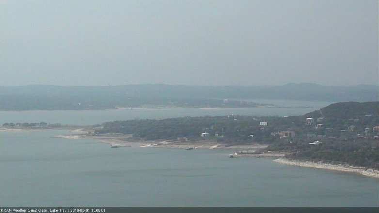 Lake Travis webcam, March 1, 2018 2:10 PM CT