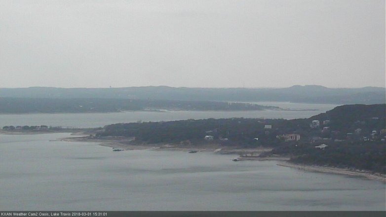 Lake Travis webcam, March 1, 2018 2:40 PM CT
