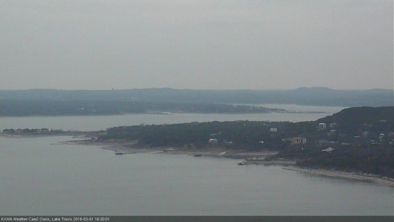 Lake Travis webcam, March 1, 2018 3:40 PM CT
