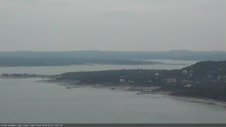 Lake Travis webcam, March 1, 2018 3:55 PM CT
