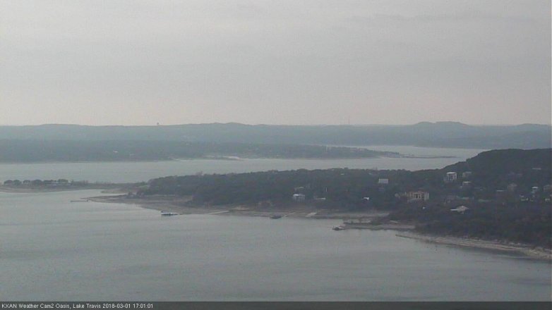 Lake Travis webcam, March 1, 2018 4:10 PM CT