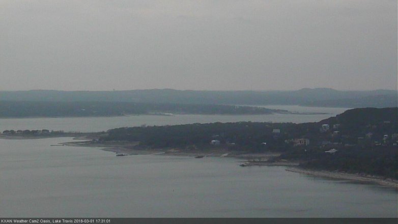 Lake Travis webcam, March 1, 2018 4:45 PM CT