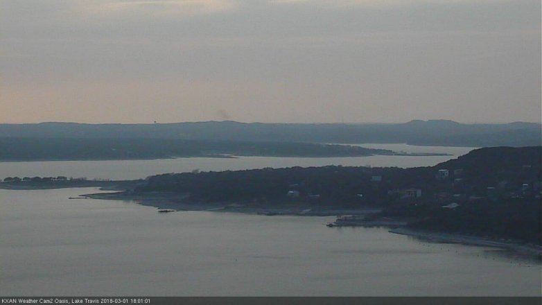 Lake Travis webcam, March 1, 2018 5:30 PM CT