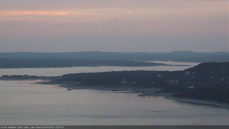 Lake Travis webcam, March 1, 2018 5:55 PM CT