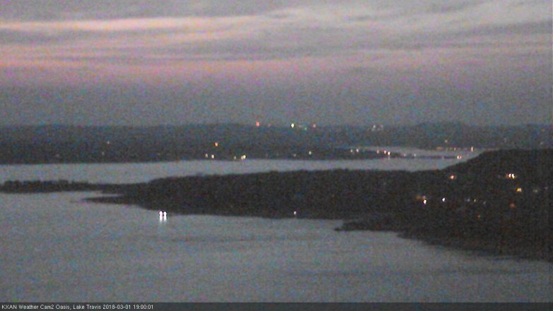 Lake Travis webcam, March 1, 2018 6:10 PM CT