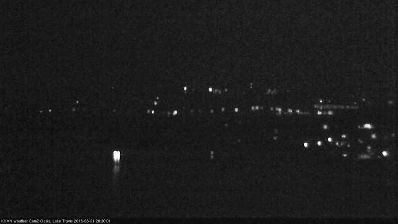 Lake Travis webcam, March 1, 2018 7:45 PM CT
