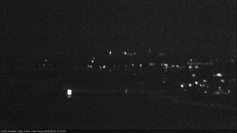 Lake Travis webcam, March 1, 2018 8:40 PM CT