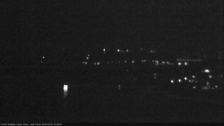 Lake Travis webcam, March 1, 2018 9:10 PM CT