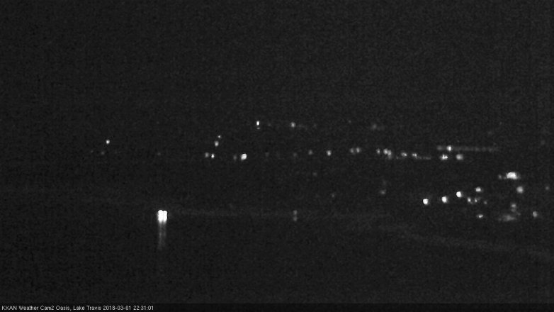 Lake Travis webcam, March 1, 2018 9:45 PM CT
