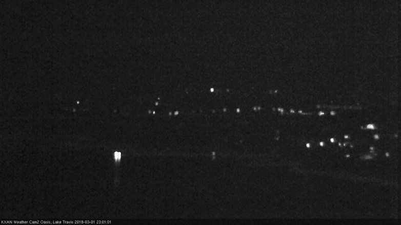 Lake Travis webcam, March 1, 2018 10:20 PM CT