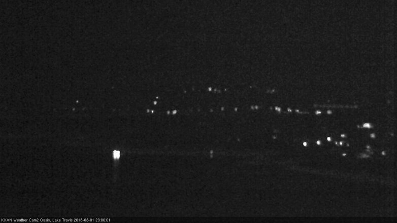 Lake Travis webcam, March 1, 2018 10:25 PM CT