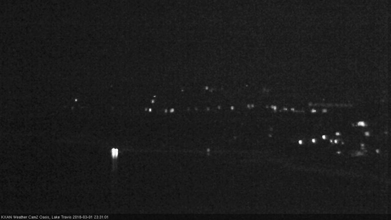 Lake Travis webcam, March 1, 2018 10:40 PM CT