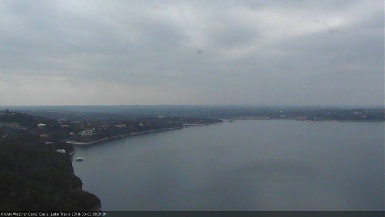 Lake Travis webcam, March 2, 2018 9:00 AM CT