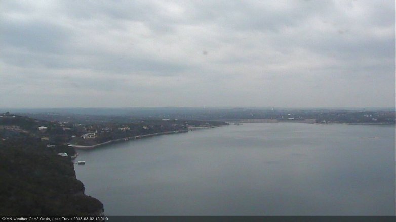 Lake Travis webcam, March 2, 2018 9:05 AM CT