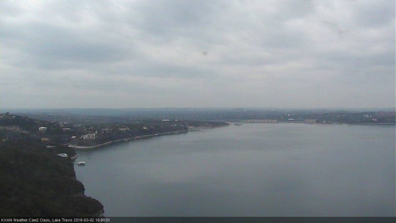 Lake Travis webcam, March 2, 2018 9:15 AM CT