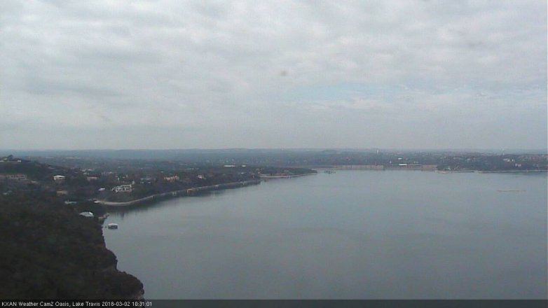 Lake Travis webcam, March 2, 2018 9:55 AM CT
