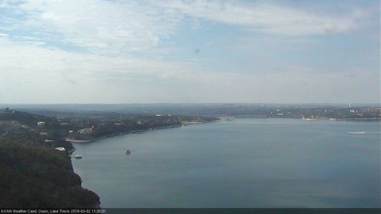 Lake Travis webcam, March 2, 2018 10:40 AM CT