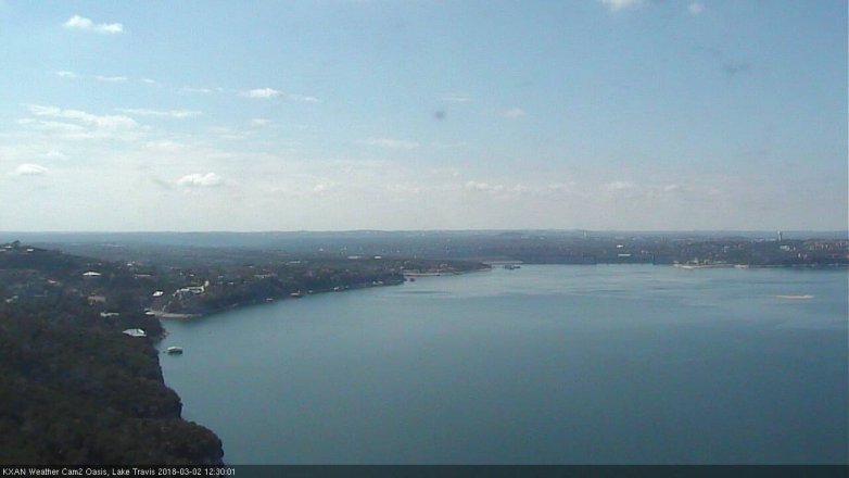Lake Travis webcam, March 2, 2018 12:00 PM CT