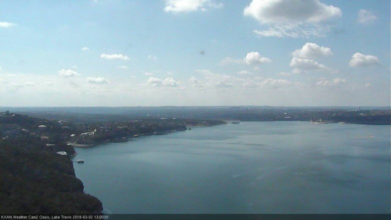Lake Travis webcam, March 2, 2018 12:30 PM CT