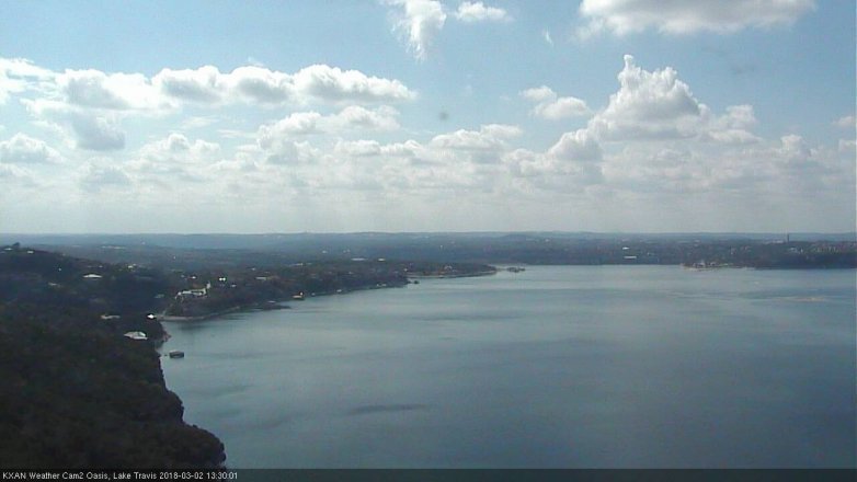 Lake Travis webcam, March 2, 2018 12:45 PM CT