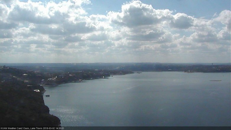 Lake Travis webcam, March 2, 2018 1:40 PM CT