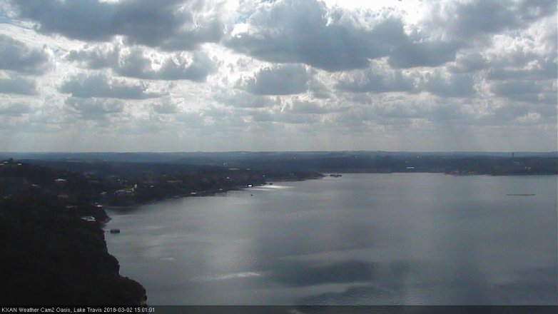 Lake Travis webcam, March 2, 2018 2:15 PM CT