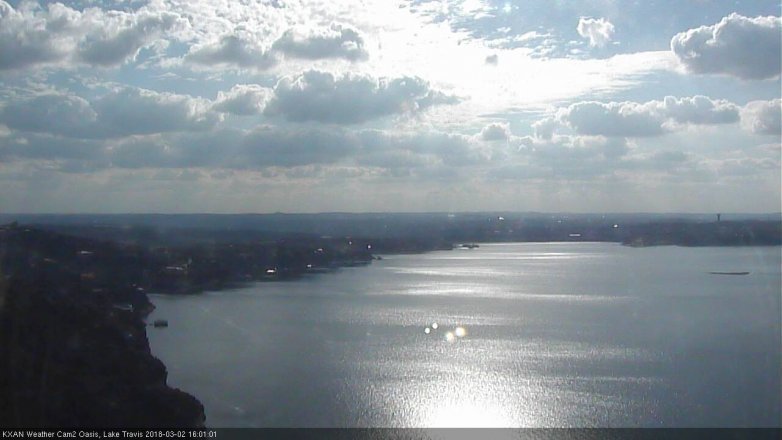 Lake Travis webcam, March 2, 2018 3:15 PM CT