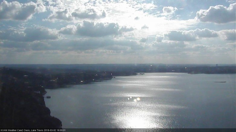 Lake Travis webcam, March 2, 2018 3:20 PM CT