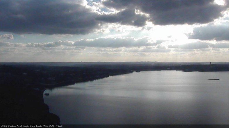 Lake Travis webcam, March 2, 2018 4:15 PM CT