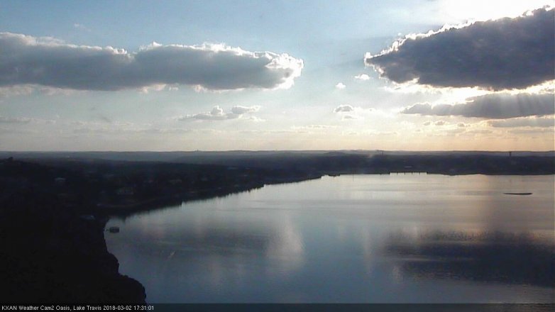 Lake Travis webcam, March 2, 2018 4:40 PM CT