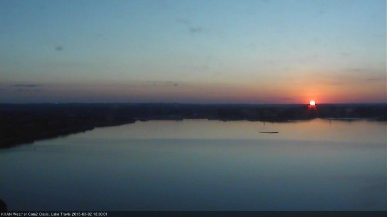 Lake Travis webcam, March 2, 2018 5:35 PM CT