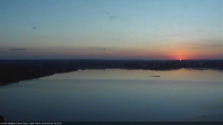 Lake Travis webcam, March 2, 2018 5:55 PM CT